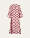 Hannah Artwear Leandra Ripple Lotus Maxi Dress In Pink