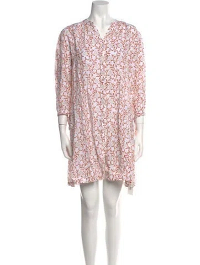 Pre-owned Hannah Artwear Linen Mini Dress In White