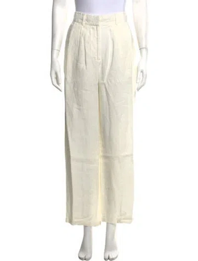 Pre-owned Hannah Artwear Linen Wide Leg Pants W/ Tags In Neutrals