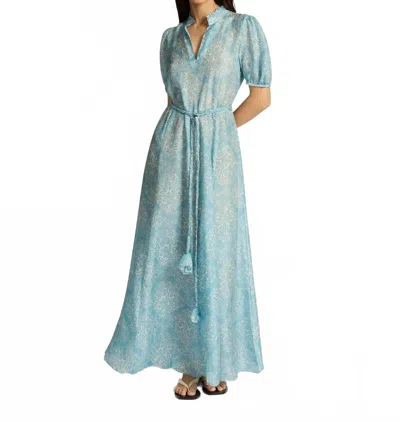 Hannah Artwear Oceanus Maxi Dress In Lantana Aquamarine In Blue