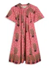 Hannah Artwear Sally Printed Cotton Mini Dress In Pink