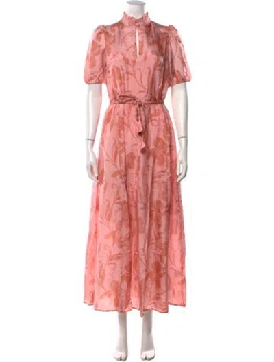 Pre-owned Hannah Artwear Silk Long Dress W/ Tags In Neutrals