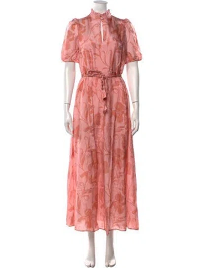 Pre-owned Hannah Artwear Silk Long Dress W/ Tags In Pink