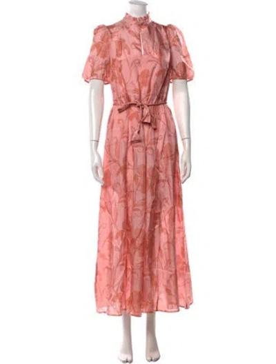Pre-owned Hannah Artwear Silk Long Dress W/ Tags In Pink