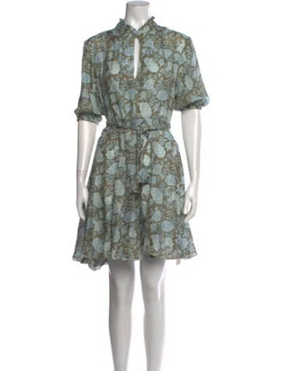 Pre-owned Hannah Artwear Silk Mini Dress In Neutrals