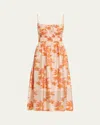 Hannah Artwear Yolanda Mangrove Midi Dress In Brown