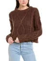 Hannah Banana Cable Knit Sweater In Brown In Brown