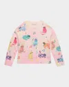 Hannah Banana Girl's Cat Gradient Sweater In Multi