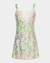 HANNAH BANANA GIRL'S SEQUIN FLORAL-PRINT DRESS