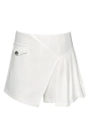 Hannah Banana Kids' Asymmetric Pleated Skort In White