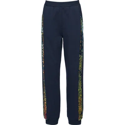 Hannah Banana Kids' Flip Sequin Side Jogger Pants In Blue