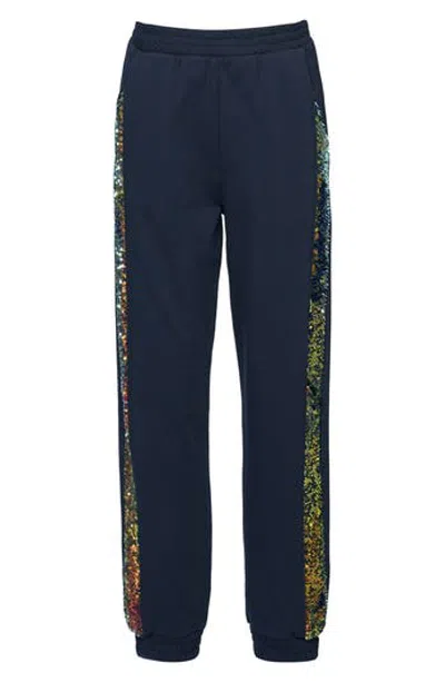 Hannah Banana Kids' Flip Sequin Side Jogger Pants In Blue