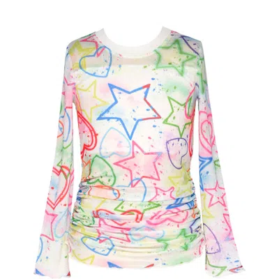 Hannah Banana Kids' Long Sleeve Mesh Top