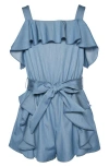 Hannah Banana Kids' Ruffle Romper In Blue