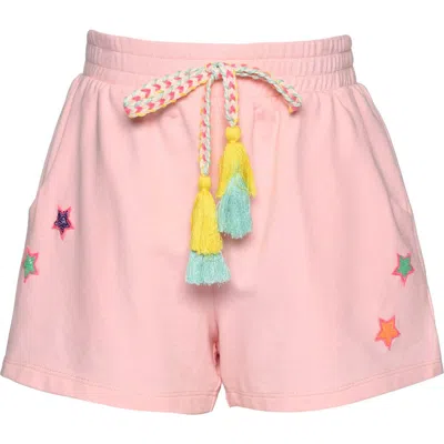 Hannah Banana Kids' Star Embroidered Shorts In Light Pink