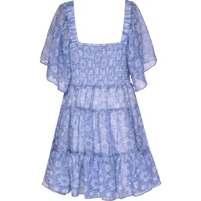 Hannah Banana Kids' Tiered Dress In Blue