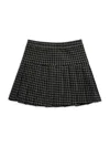 Hannah Banana Little Girl's & Girl's Houndstooth Pleated A Line Miniskirt In Black