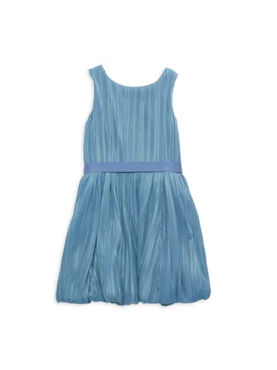 Hannah Banana Kids' Little Girl's & Girl's Plisse Dress In Blue