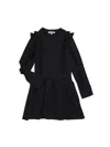 Hannah Banana Little Girl's & Girl's Ruffled Drop Waist Dress In Black