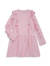 Hannah Banana Kids' Little Girl's & Girl's Ruffled Drop Waist Dress In Pink