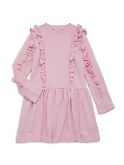 Hannah Banana Kids' Little Girl's & Girl's Ruffled Drop Waist Dress In Pink