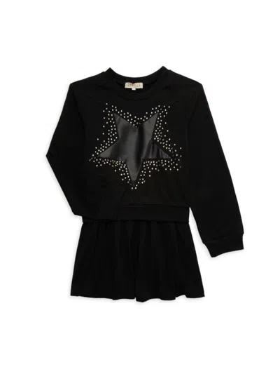 Hannah Banana Kids' Little Girl's & Girl's Twofer Dress In Black