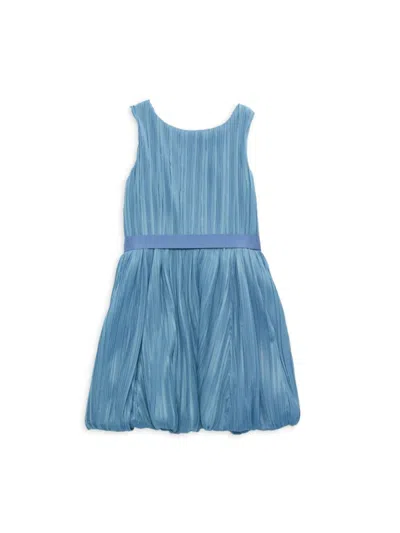 Hannah Banana Kids' Little Girl's Plisse Dress In Blue