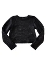 Hannah Banana Women's Fuzzy Sweater In Black In Black