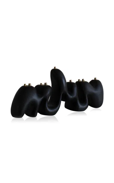 Hannah Polskin Menorah Sculpture Ii In Black