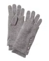 Hannah Rose 3-in-1 Faux Side Placket Cashmere Gloves In Grey