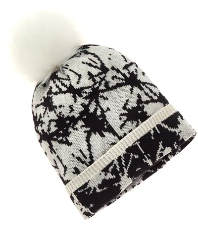 Hannah Rose All Over Jacquard Cashmere Hat In Black