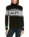 Hannah Rose Alps Turtleneck Wool & Cashmere-blend Sweater In Black