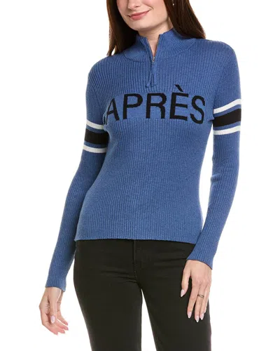 HANNAH ROSE HANNAH ROSE APRES ZIP RIB CASHMERE-BLEND PULLOVER