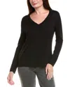 Hannah Rose Basic V-neck Pullover In Black