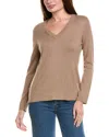 Hannah Rose Basic V-neck Pullover In Brown