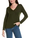 Hannah Rose Basic V-neck Pullover In Green
