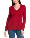 Hannah Rose Basic V-neck Pullover In Red