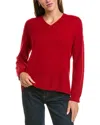 Hannah Rose Basic V-neck Pullover In Red