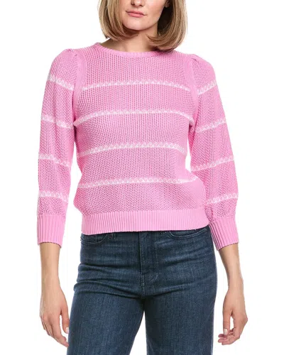 Hannah Rose Blythe Cashmere-blend Knit Sweater In Pink