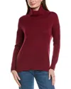 Hannah Rose Boxy Turtleneck Cashmere-blend Sweater In Red