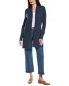 Hannah Rose Breezy Cable Wool & Cashmere-blend Duster In Blue