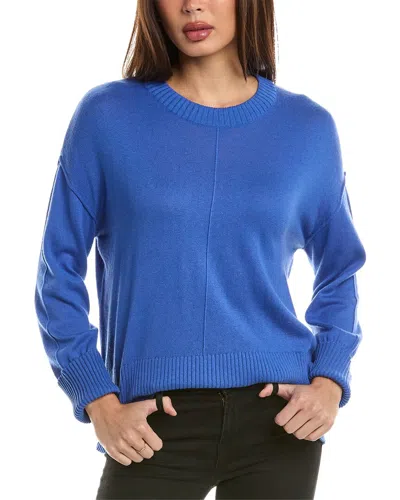 Hannah Rose Bungalow Boxy Cashmere-blend Sweater In Blue