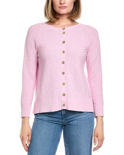 Hannah Rose Button Arrow Stitch Reversible Cashmere-blend Cardigan In Neutral