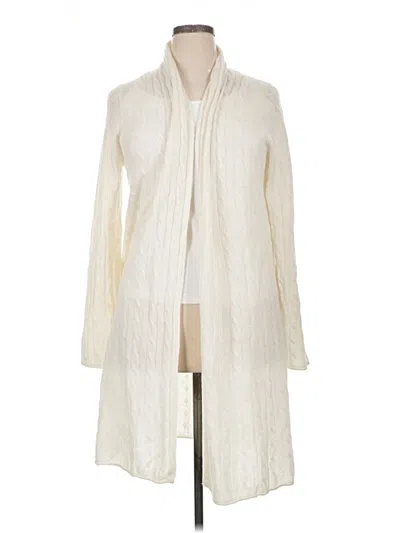Pre-owned Hannah Rose Cashmere Cardigan Sweater In Ivory