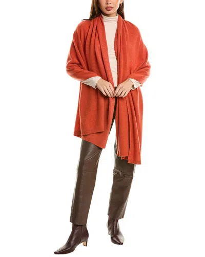 Hannah Rose Cashmere Luxe Travel Wrap In Orange