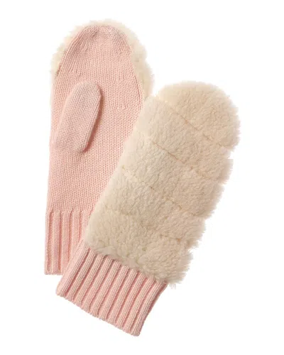 HANNAH ROSE CASHMERE SHERPA MITTENS