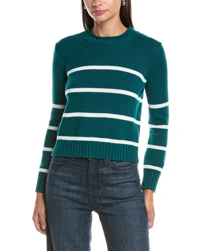 Hannah Rose Cashmere-blend Chunky Striped Sweater In Animal Print