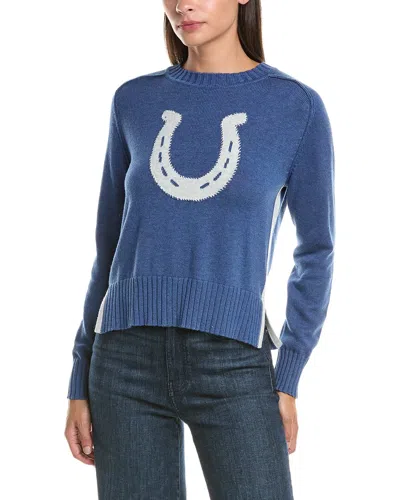 Hannah Rose Cashmere-blend Horseshoe Sweater In Brown