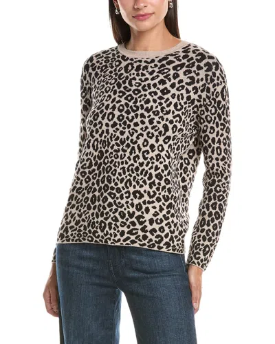 Hannah Rose Cashmere-blend Zebra Sweater In Animal Print | ModeSens