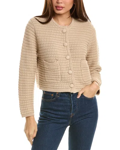 Hannah Rose Tf Dnu  Chunky Textured Button Cashmere-blend Cardigan In Multi